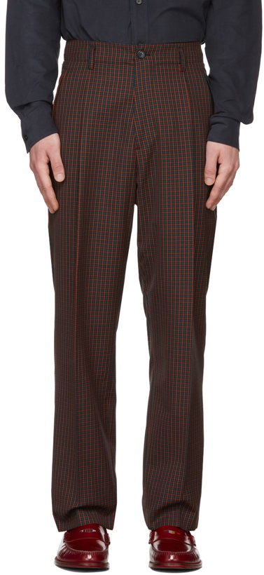 Photo: Paul Smith Navy & Red Gingham Trousers