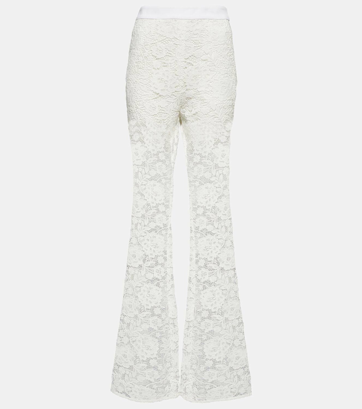 Self-Portrait High-rise flared lace pants Self-Portrait
