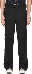 Doublet Black Wool Damaged Trousers