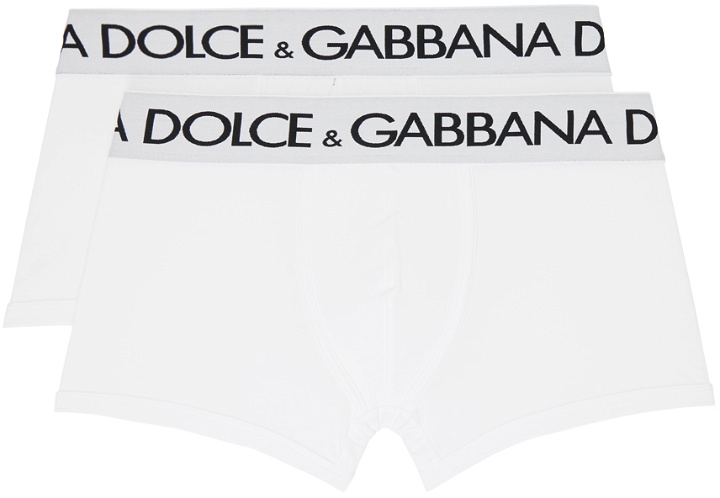 Photo: Dolce & Gabbana Two-Pack White Boxers