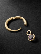 Octavia Elizabeth - Nesting Gem Gold Amethyst Single Hoop Earring