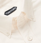 TOM FORD - Slim-Fit Button-Down Collar Cotton-Corduroy Shirt - Neutrals