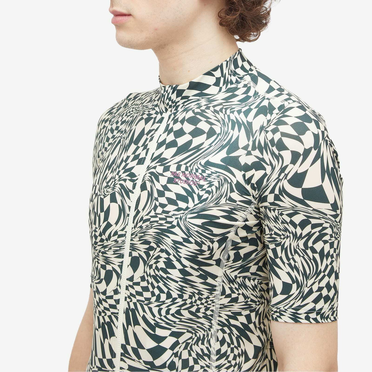 Pas Normal Studios Men's Essential Jersey in Check Petroleum