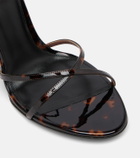 Paris Texas Nina printed patent leather wedge sandals