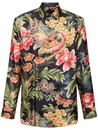 ETRO Printed Silk Short Sleeve Shirt