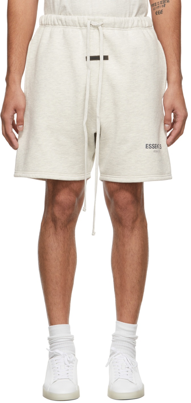 Photo: Essentials SSENSE Exclusive Off-White Fleece Shorts