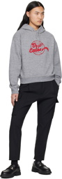 Dsquared2 Gray Embroidered Hoodie