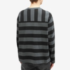 Uniform Bridge Men's Stripe Long Sleeve T-Shirt in Black Stripe