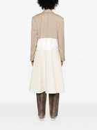 Peter Do Neutral Panelled Single-Breasted Coat
