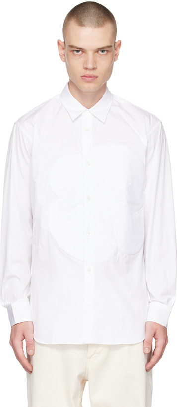 Photo: Comme des Garçons Shirt White Flower Shirt