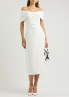 Odd Muse The Ultimate Muse Bow Midi Dress White