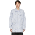 Feng Chen Wang Blue Resist-Dyed Cotton Shirt