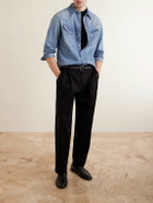 Dolce&Gabbana - Pleated Cotton Trousers - Black