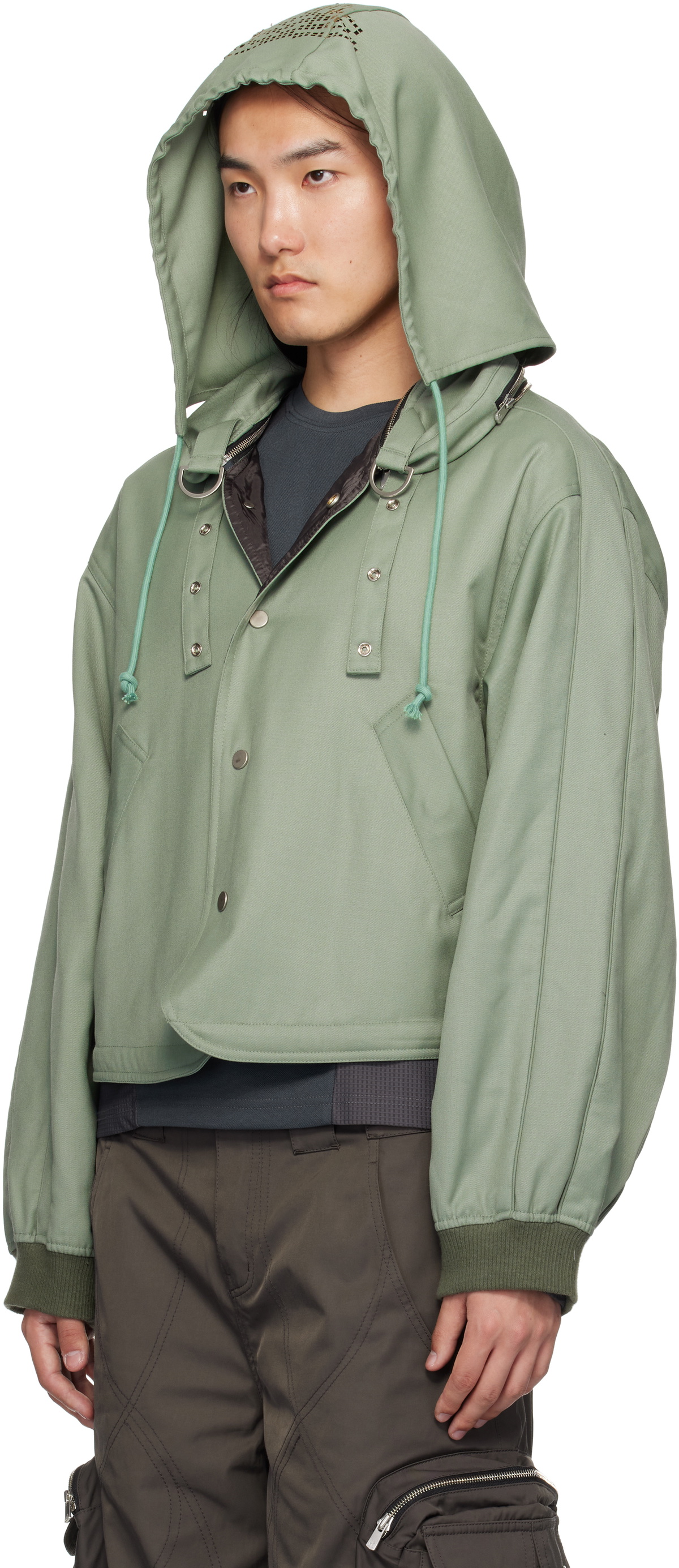 FFFPOSTALSERVICE Khaki Reia Hooded Parachute Jacket