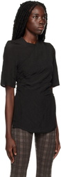 Elleme Black Drapped T-Shirt
