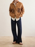 Kardo - Marvin Cotton-Jacquard Trucker Jacket - Brown
