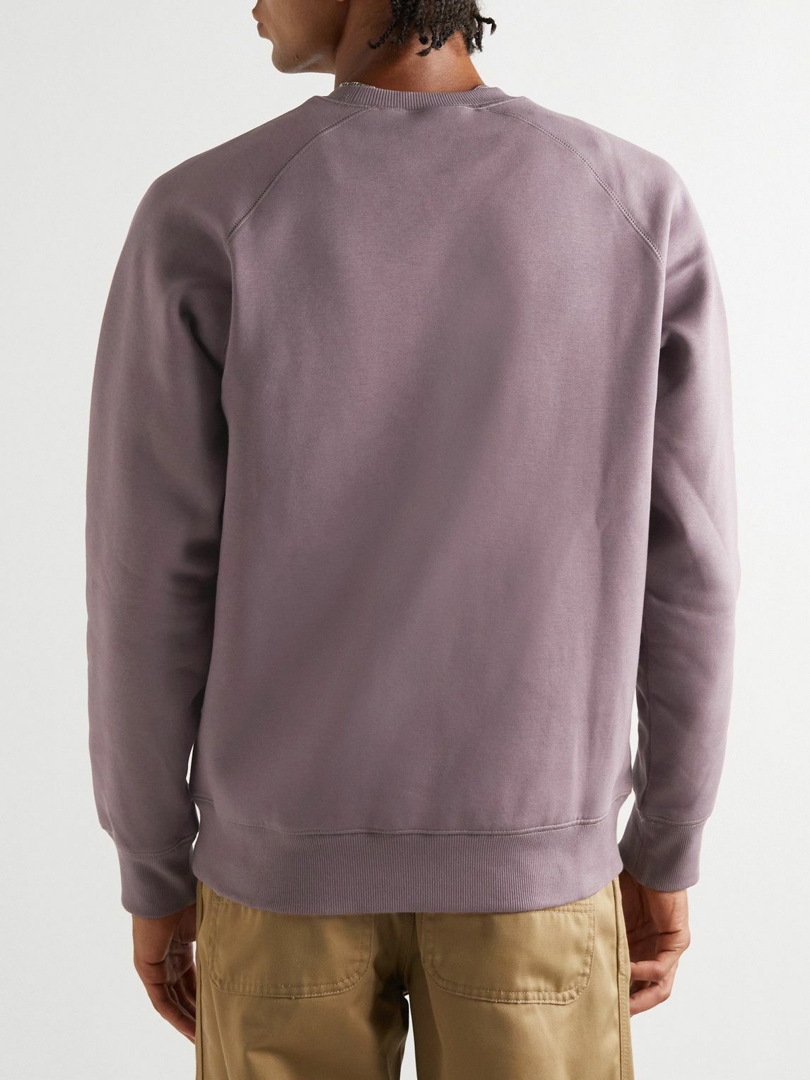 Carhartt WIP - Chase Cotton-Blend Jersey Sweatshirt - Purple Carhartt WIP