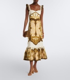 La DoubleJ Gingerbread cotton-blend midi dress