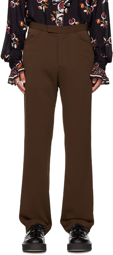 Photo: Anna Sui SSENSE Exclusive Brown Trousers