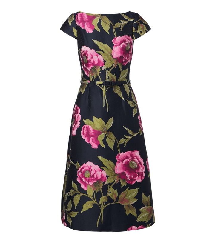 Photo: Carolina Herrera Floral jacquard midi dress