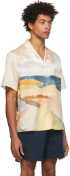 COMMAS Multicolor Shoreline Silk Camp Collar Shirt
