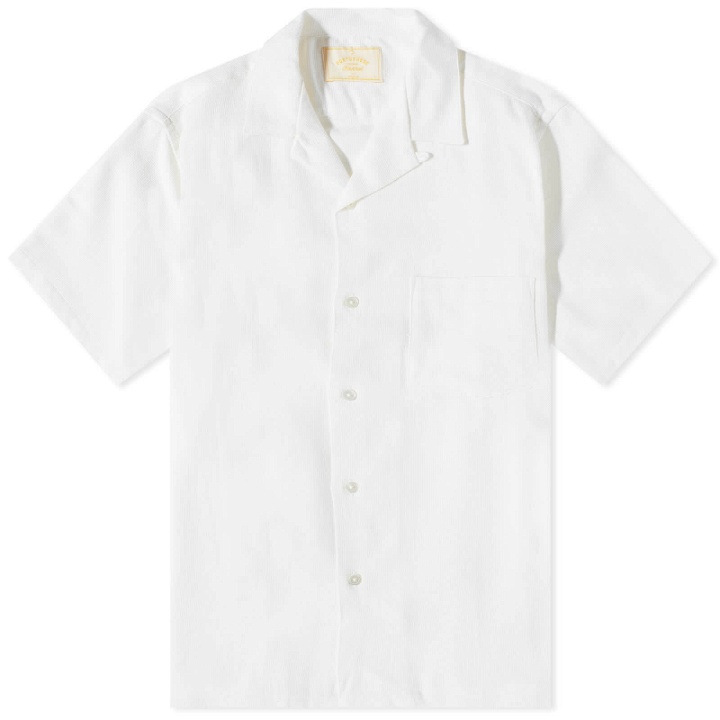Photo: Portuguese Flannel Men's Pique Vacation Shirt in White