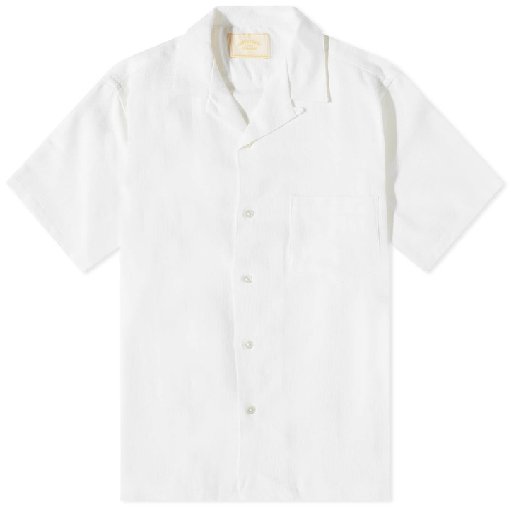 Photo: Portuguese Flannel Men's Pique Vacation Shirt in White