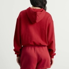 SKIMS Women's Cotton Fleece Classic Zip Up Hoodie in Washed Red