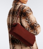 Nour Hammour Kenza suede shoulder bag