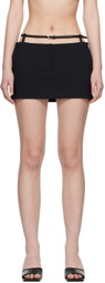 The Attico Black Belted Miniskirt