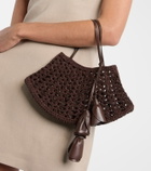 Magda Butrym Maya Small crochet leather top-handle bag
