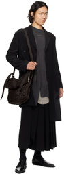 YOHJI YAMAMOTO Black Flap Shoulder Bag