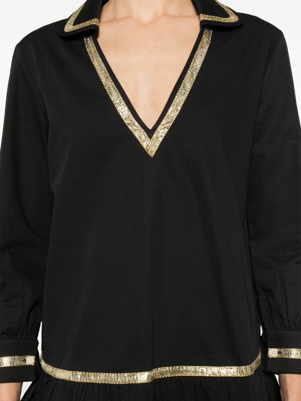 BODE Black Sequin-Embellished Dress Bode
