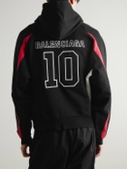 Balenciaga - NBA Oversized Logo-Embroidered Cotton-Jersey Zip-Up Hoodie - Black
