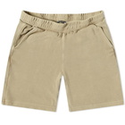 Cole Buxton Men's Warm Up Short in Washed Beige