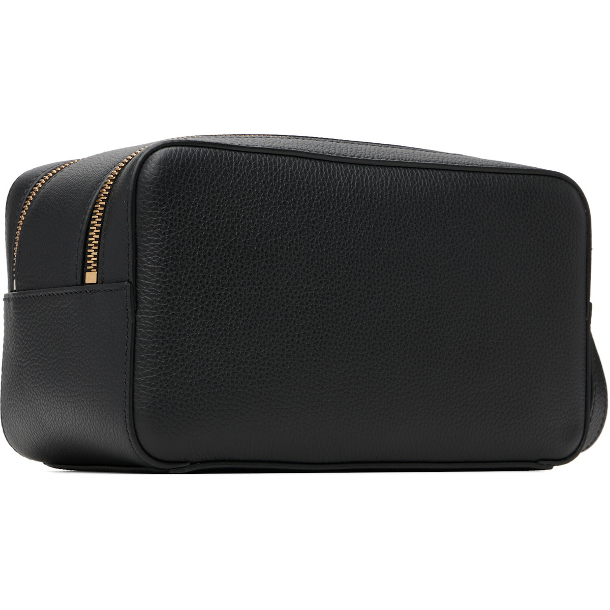 Thom Browne Black Soft Pebble Grain Leather Wash Pouch