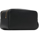Thom Browne Black Soft Pebble Grain Leather Wash Pouch