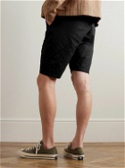 OrSlow - New Yorker Straight-Leg Cotton-Ripstop Drawstring Shorts - Black
