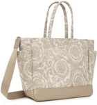 Versace Baby Beige Barocco Athena Changing Bag & Mat Set