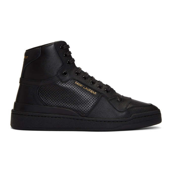 Photo: Saint Laurent Black SL24 Sneakers