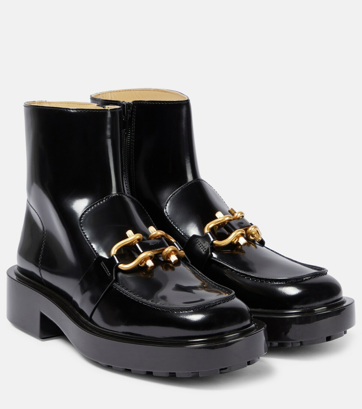 【 SALE】Bottega Veneta Monsieur ankle boots Bottega Veneta Monsieur Leather Bit Chunky Ankle Boots