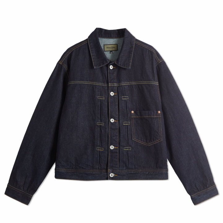 Photo: Uniform Bridge Men's Type-1 Denim Trucker Jacket in One Washed