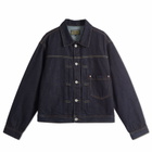 Uniform Bridge Men's Type-1 Denim Trucker Jacket in One Washed