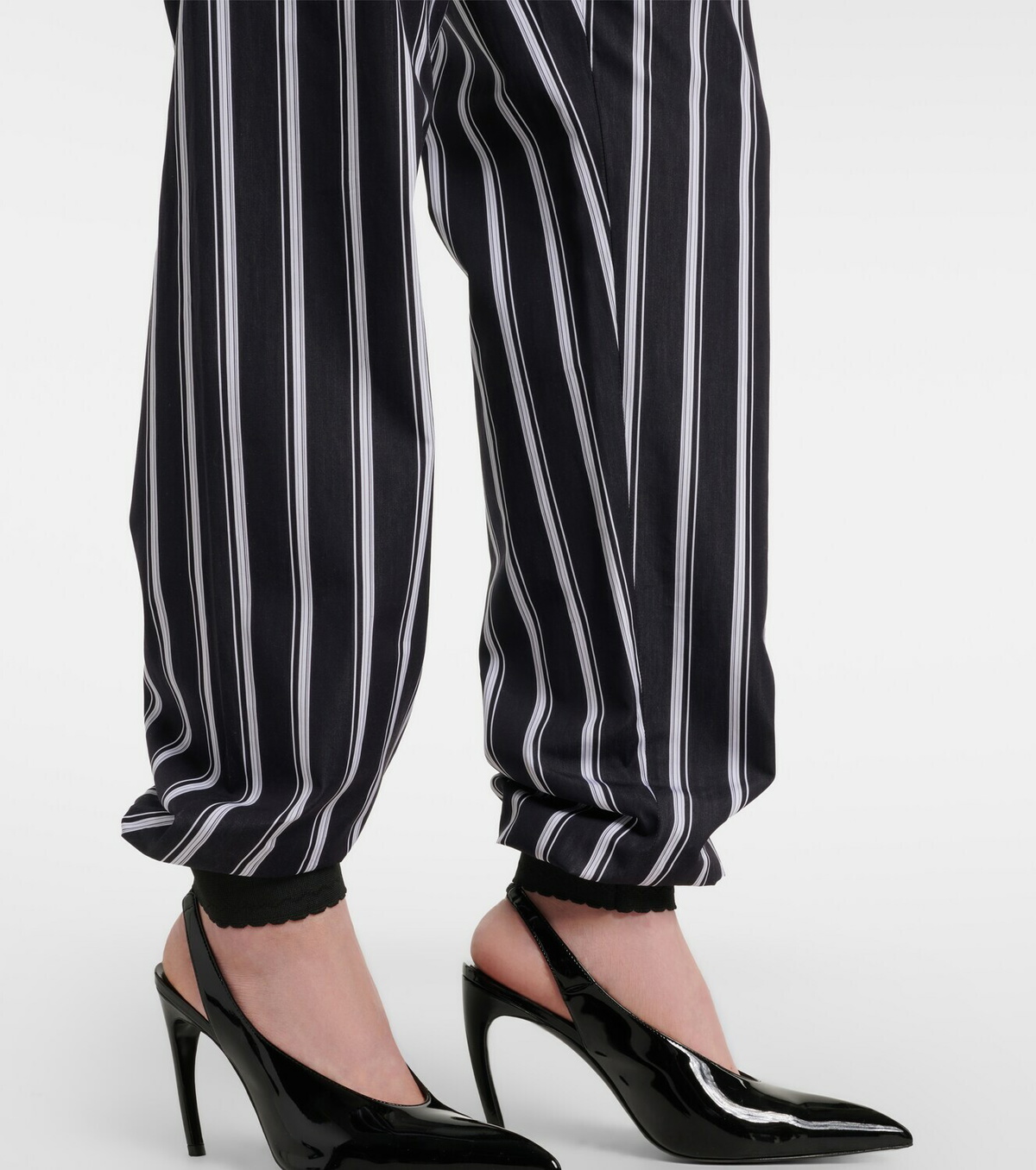 The Attico Striped cotton sweatpants