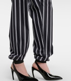 The Attico Striped cotton sweatpants