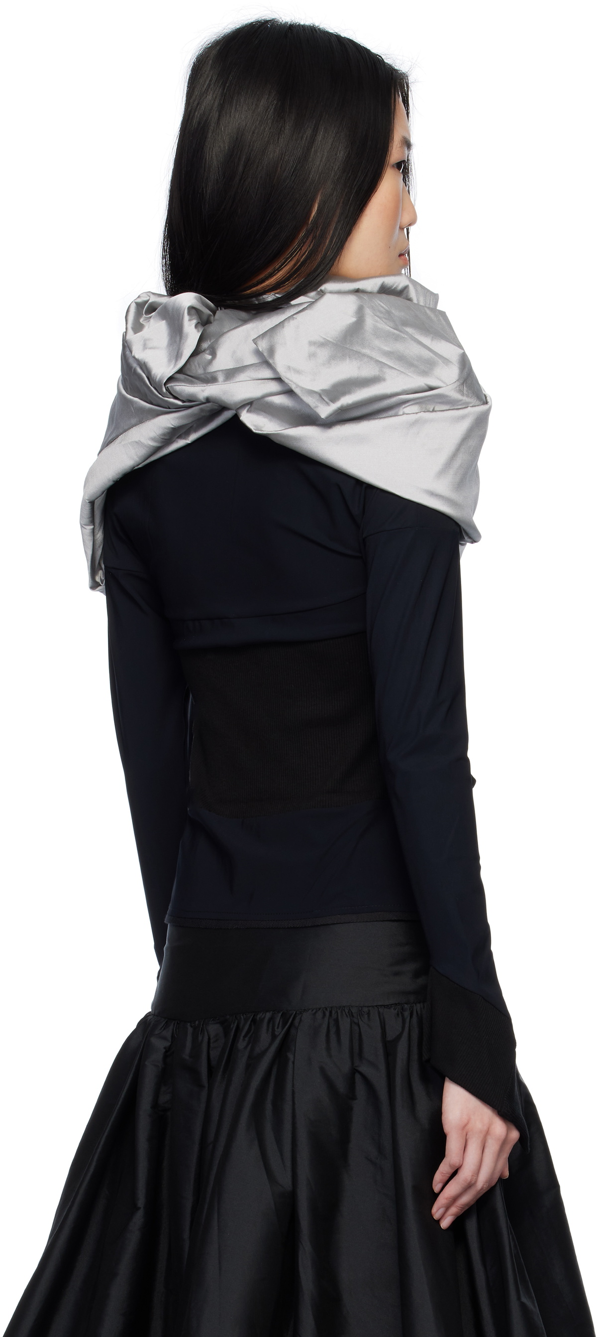 Paula Canovas Del Vas Black & Grey Puff Cardigan