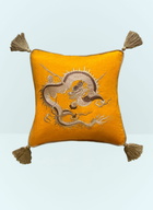 Les-Ottomans Dragon Embroidered cushion