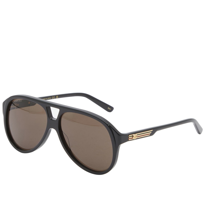 Photo: Gucci Men's Eyewear GG1286S Sunglasses in Black/Brown