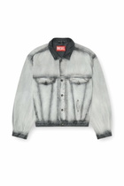 Diesel Trucker jacket in soft skeleton denim - Denim Jackets - Unisex - Grey
