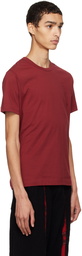 Comme des Garçons Shirt Burgundy Crewneck T-Shirt